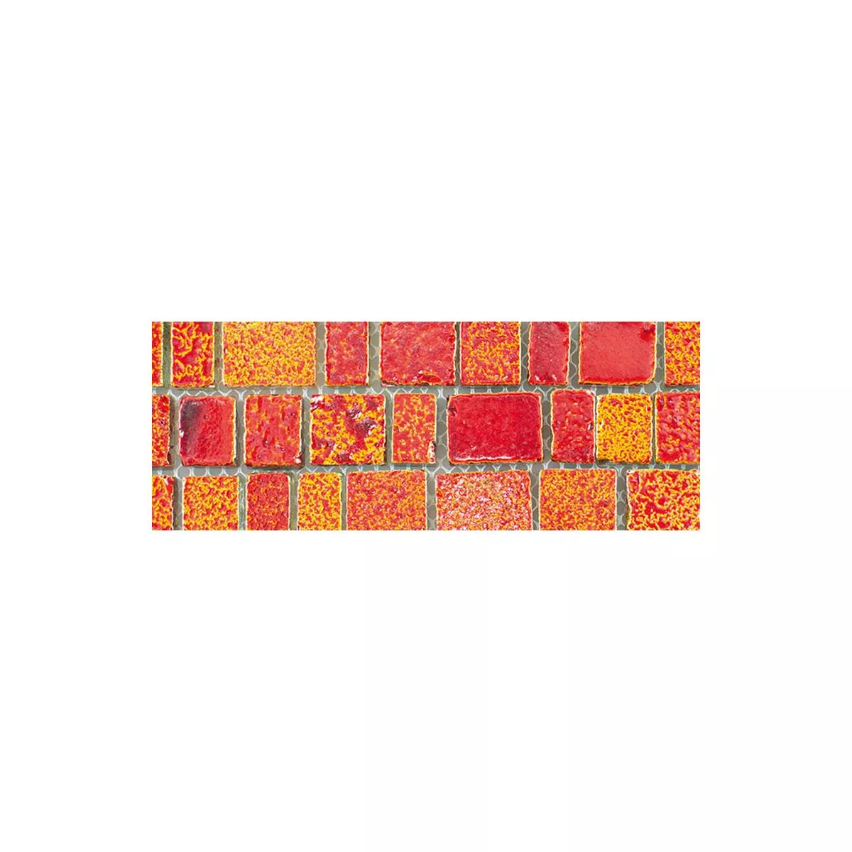 Mønster fra Glass Mosaikkfliser Economy Rød Gul