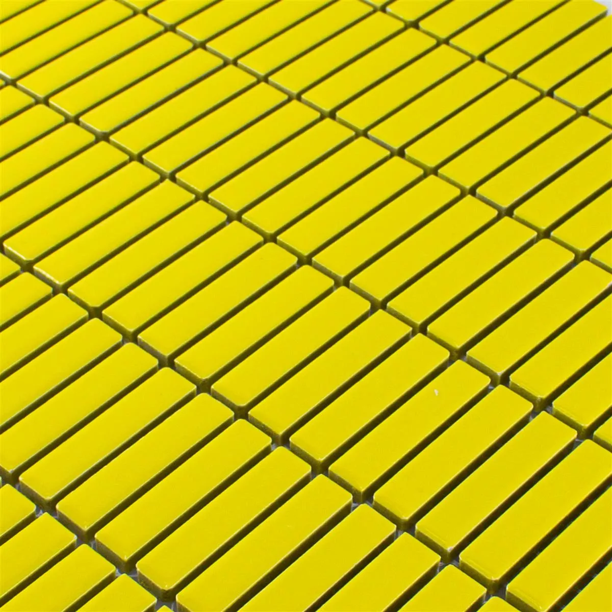 Sample Ceramic Mosaic Tiles Maytown Yellow Glossy