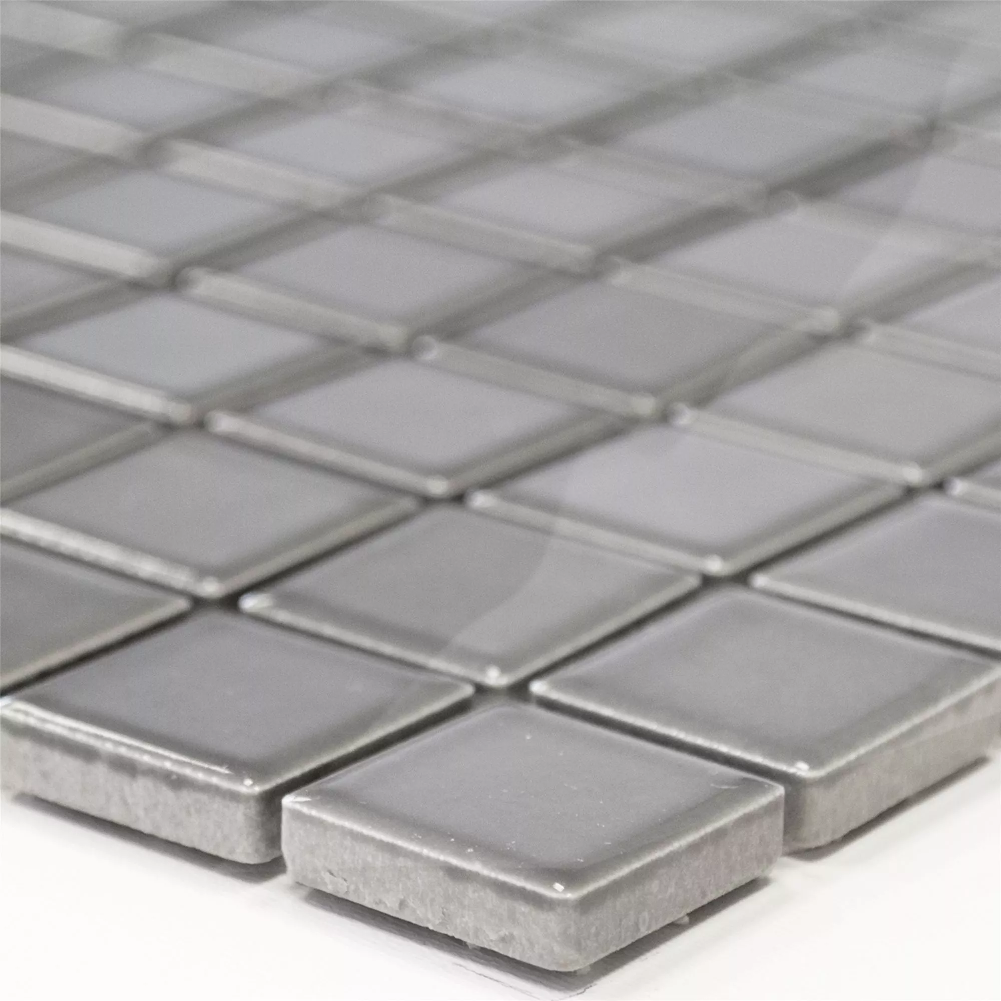 Ceramic Mosaic Tiles Adrian Grey Glossy Square 23 Ceramic Mosaic Tiles Adrian Grey Glossy Square 23