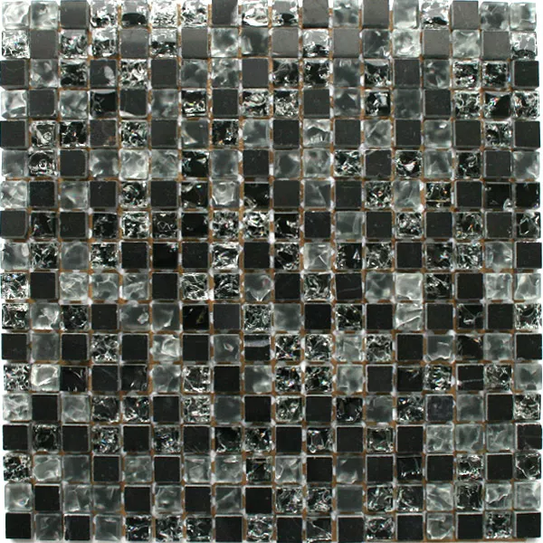 Muster von Mosaikfliesen Glas Marmor Naturstein Crushed Ice