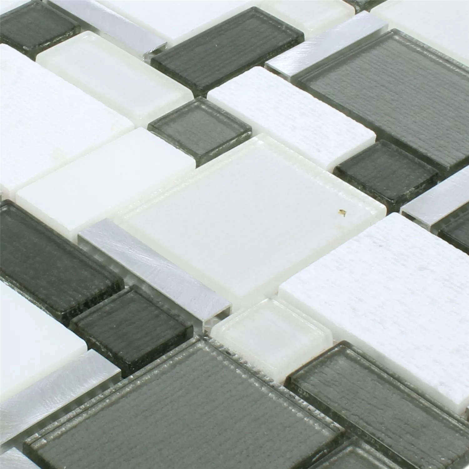 Carrelage Mosaïque Matériel Mix Echo Blanc Gris