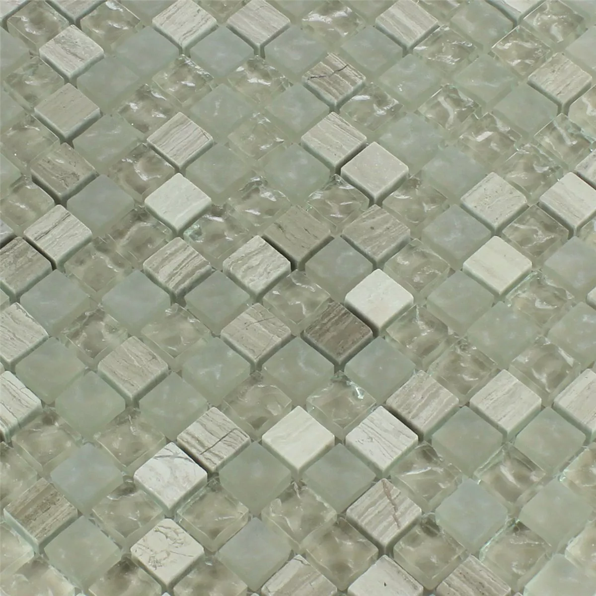 Mosaic Tiles Glass Marble Burlywood Drummed