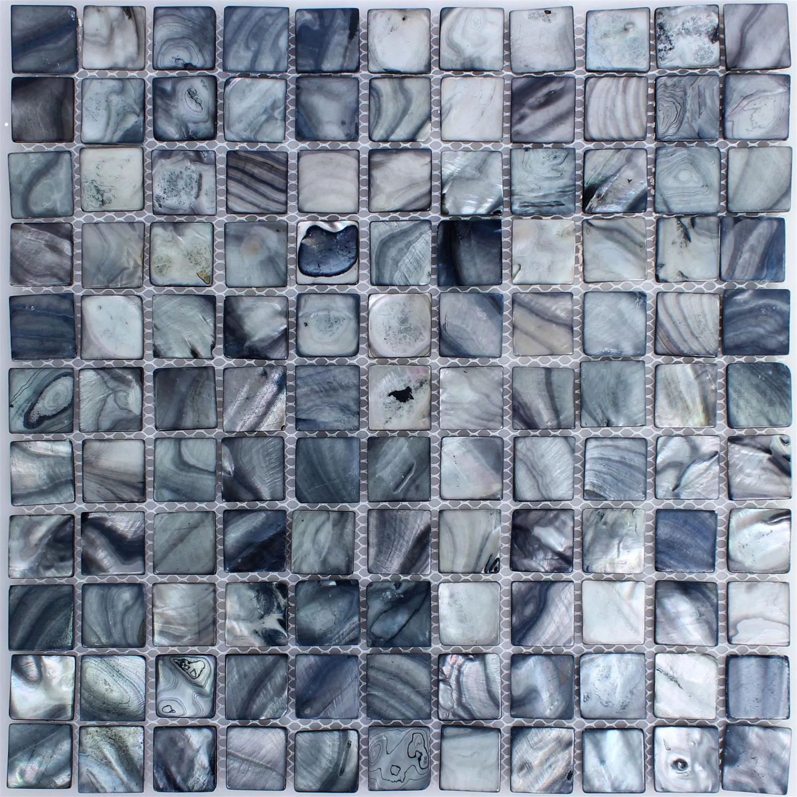 Mosaïque en verre nacre marron mélange 30x30 cm - Luxembourg Mosaïque en verre nacre marron mélange 30x30 cm - Luxembourg