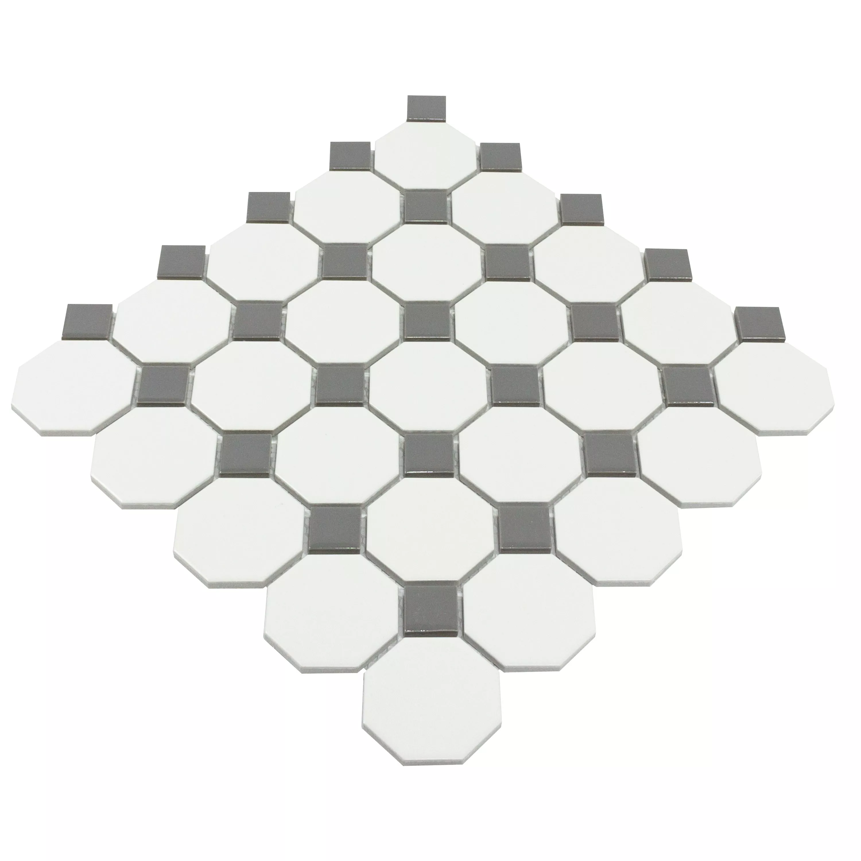Vzorek Mozaiková Dlaždice Keramika Osmiúhelník Navajo Bílá