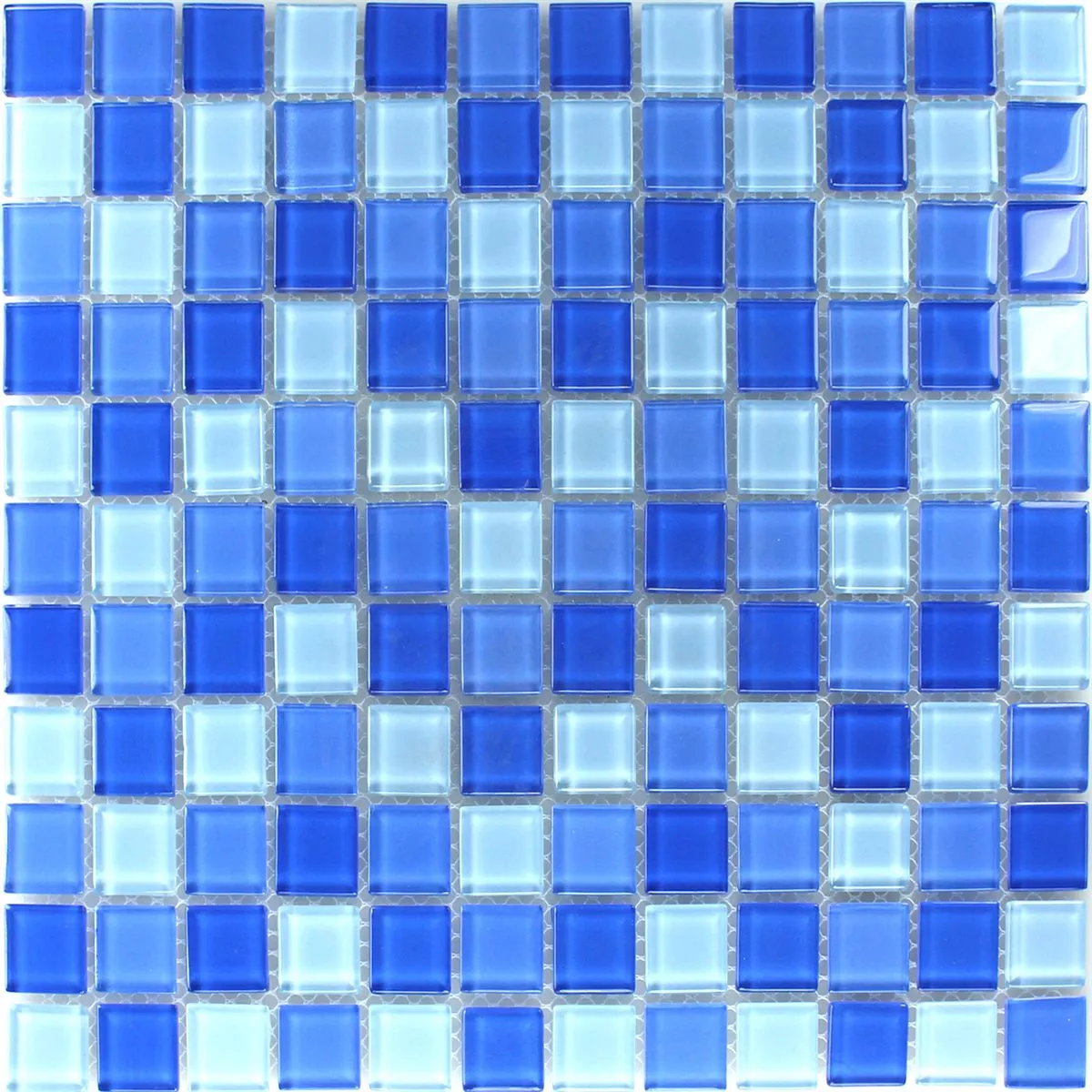 Model din Plăci De Mozaic Sticlă Albastru Deschis 