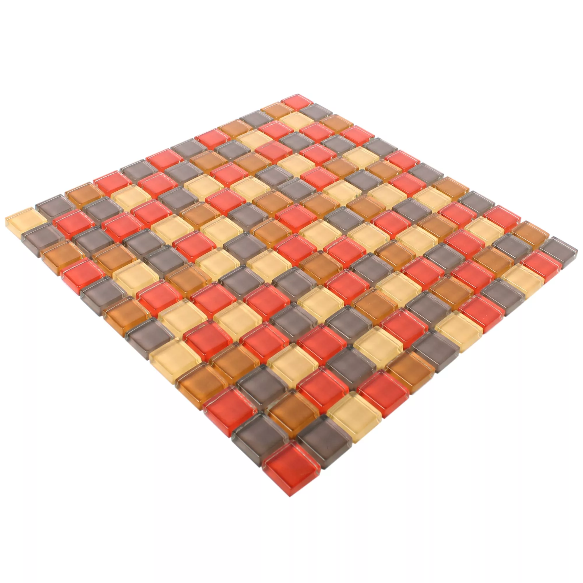 Vzorek Skleněná Mozaika Dlaždice  Červená Mix