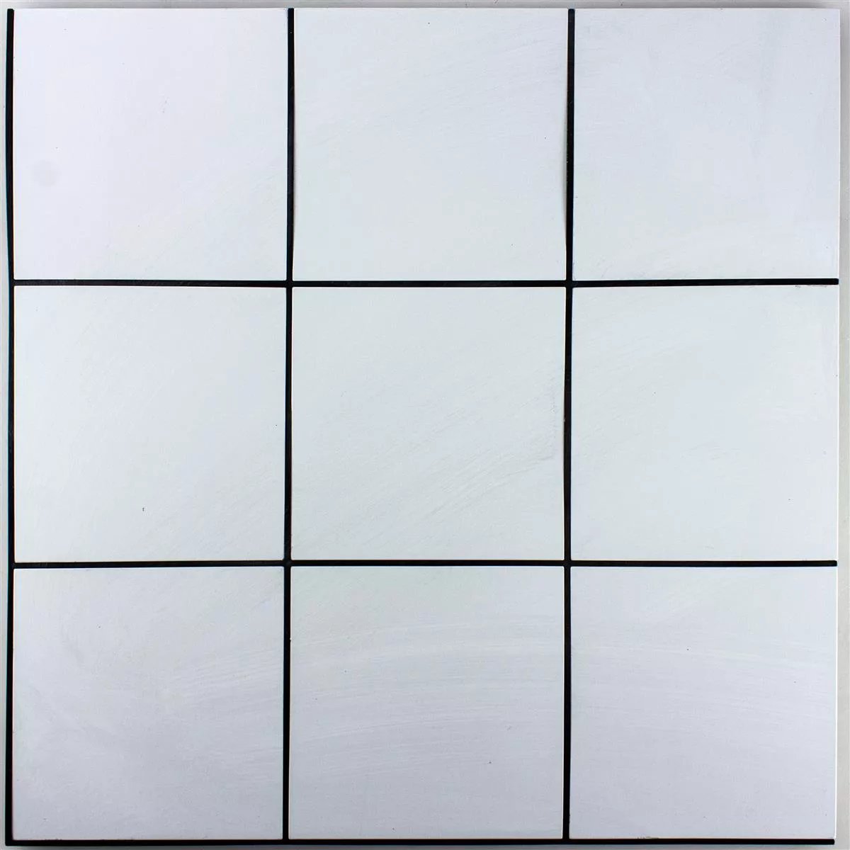Alluminio Mosaico Lenora Autoadesivo Bianco