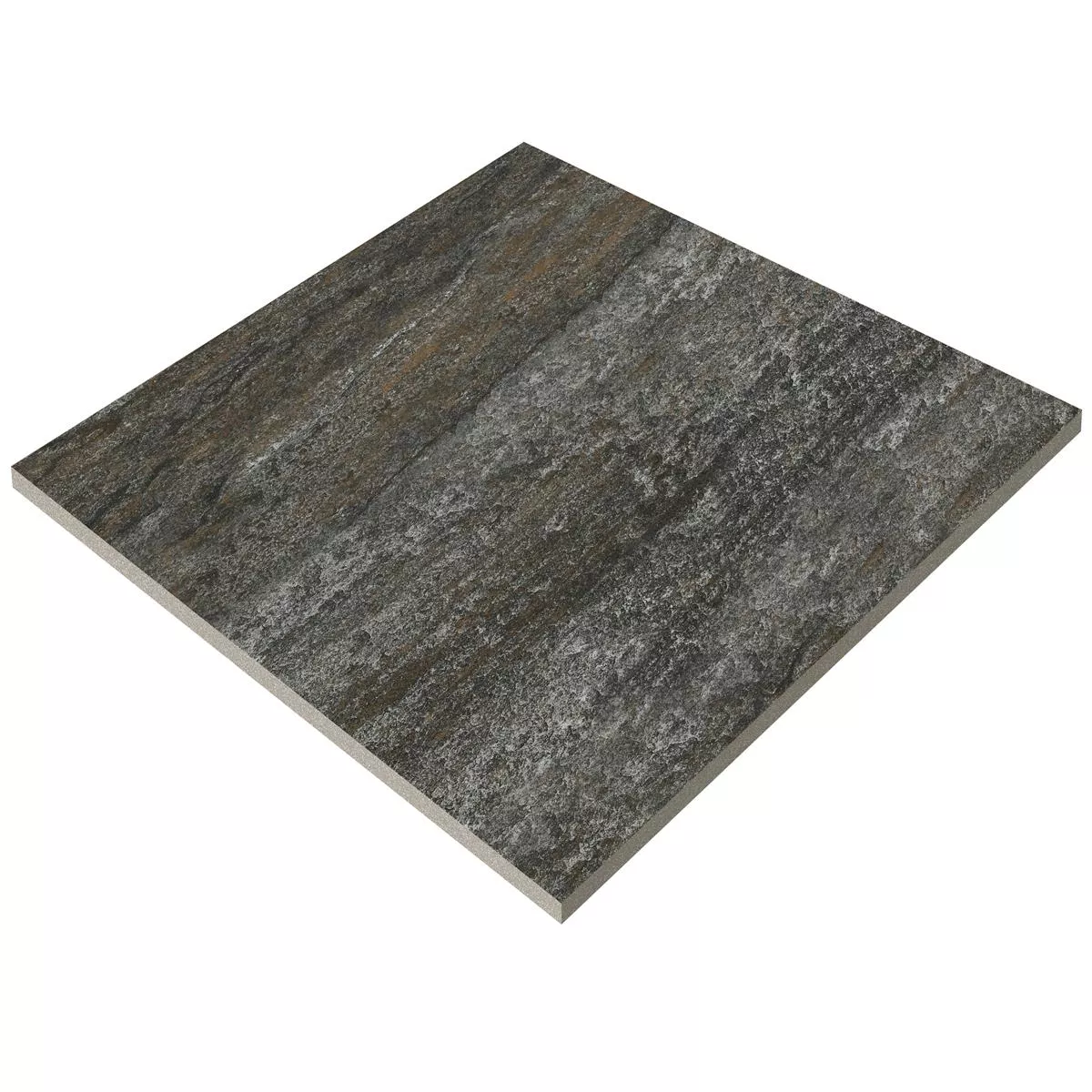 Piastrella Esterni Gres Porcellanato Rustburg Nero 60x60x2 cm