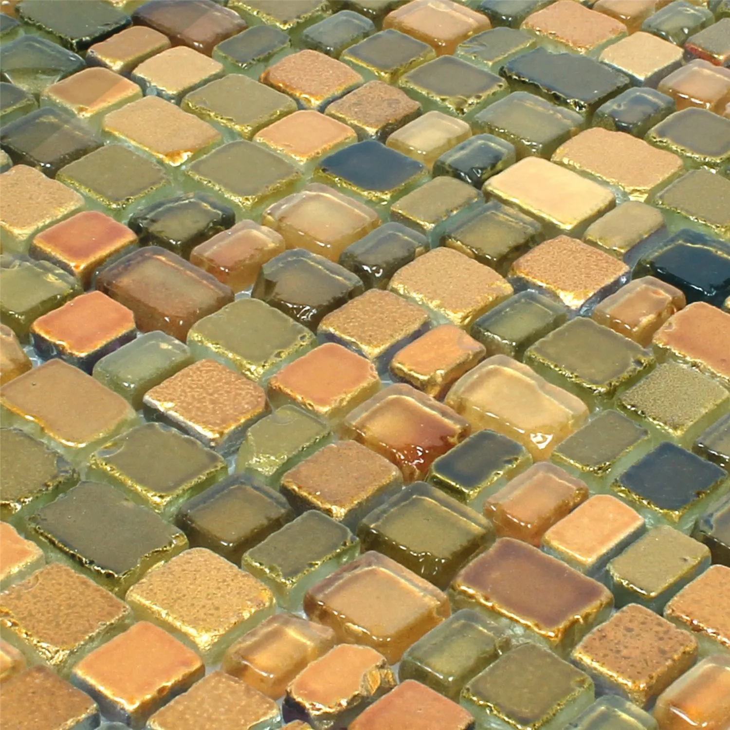 Padrão de Azulejo Mosaico Vidro Roxy Amarelo