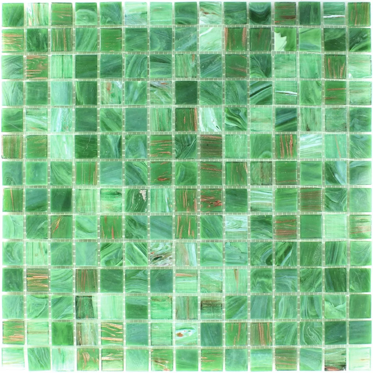 Vetro Effetto Mosaico Piastrella Oro Star Verde