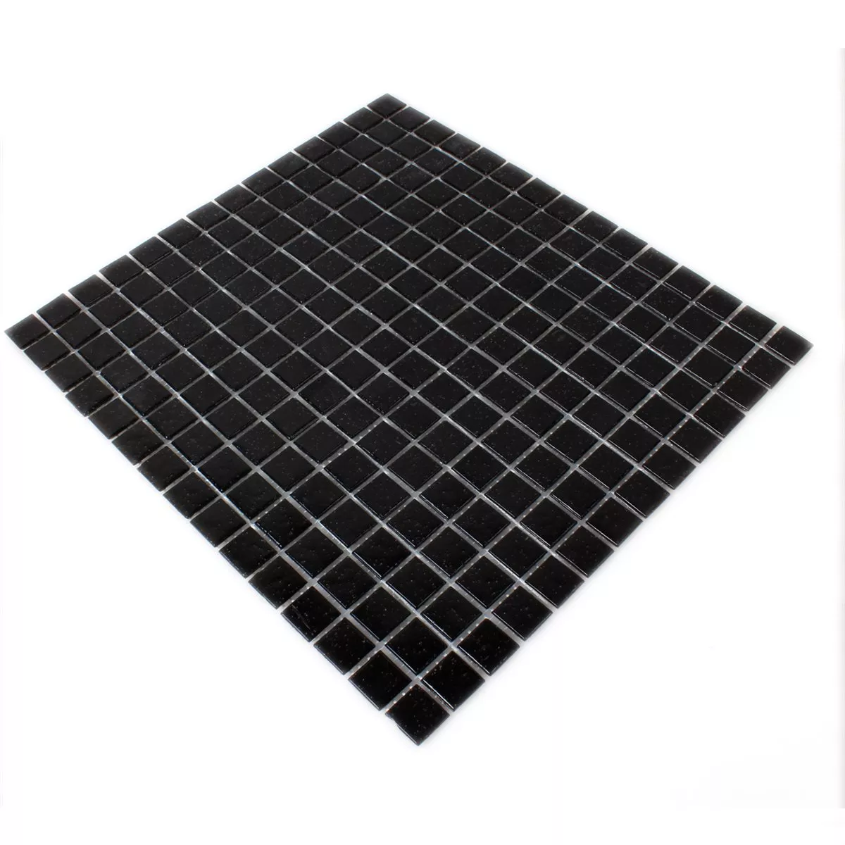 Sample Mosaic Tiles Glass Black Uni