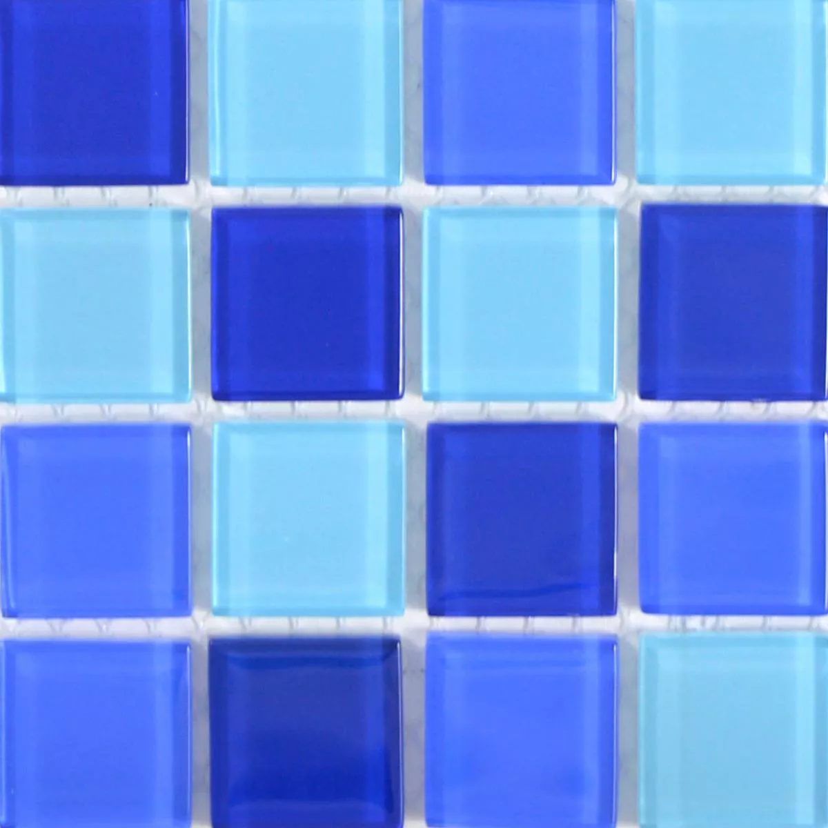 Campione Mosaico Di Vetro Piastrella Bommel Blu