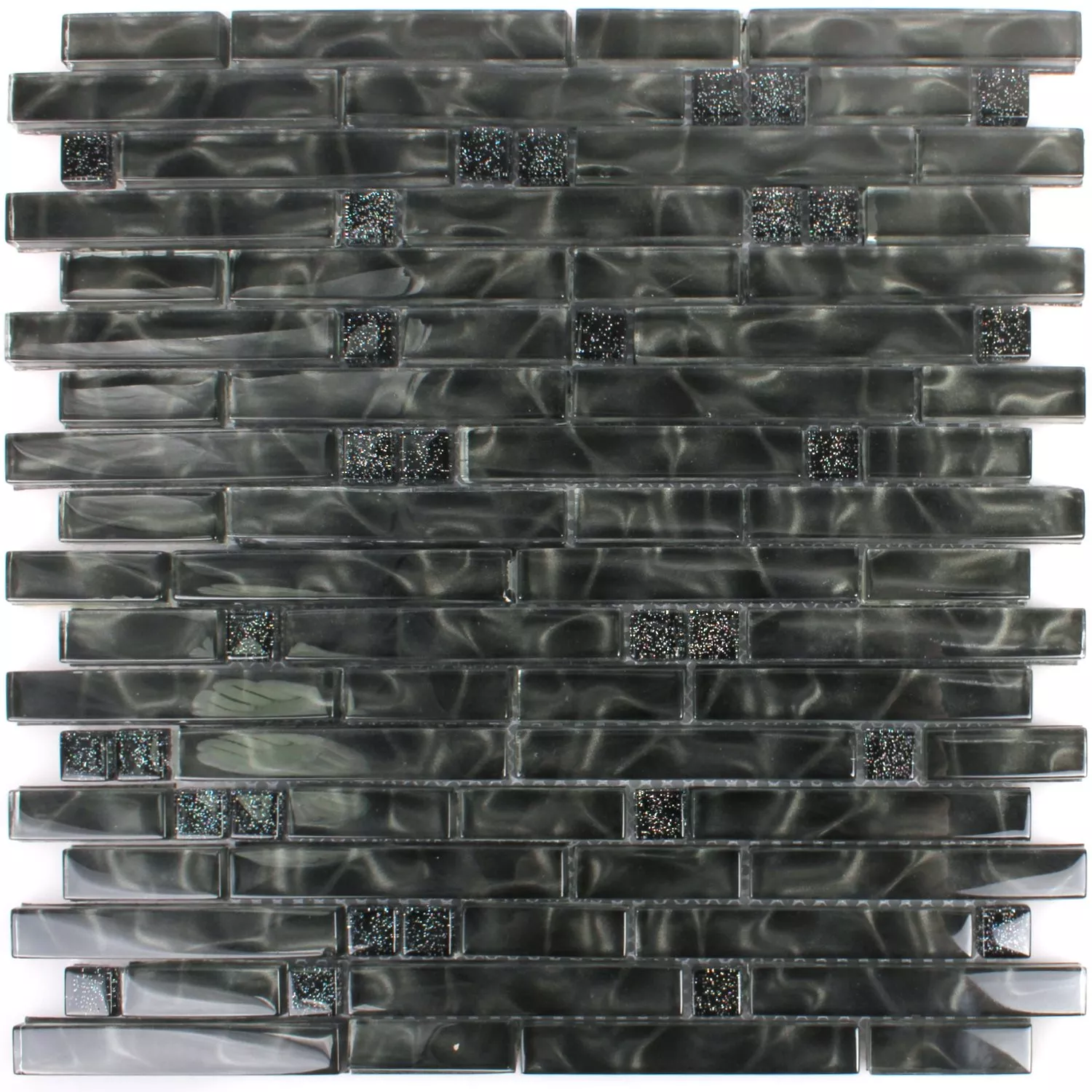 Πρότυπο από Γυάλινο Μωσαϊκό Πλακάκια Villach Μαύρος Λάμψη