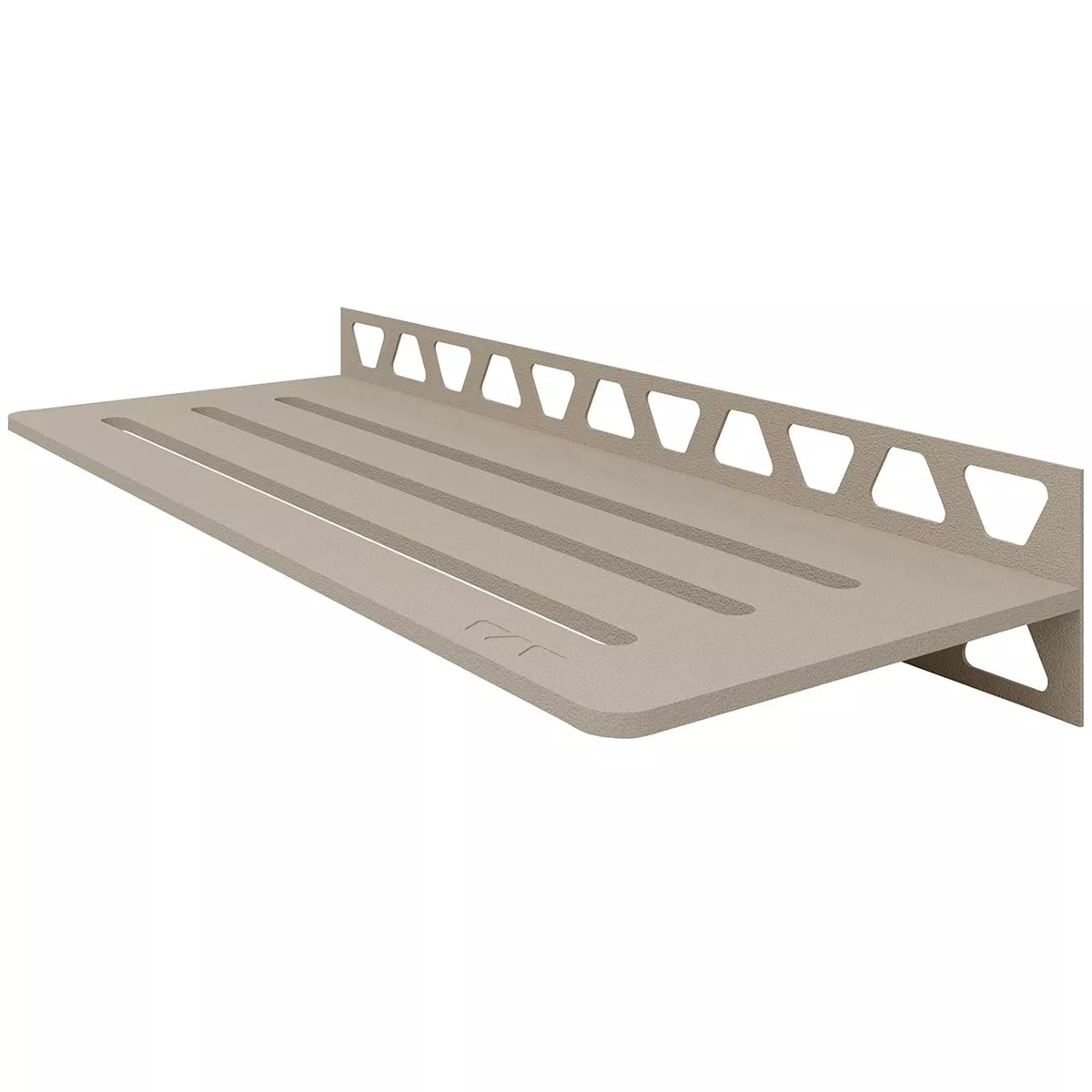 Doucheplank wandplank Schlüter rechthoek 30x11,5cm Wave Crème