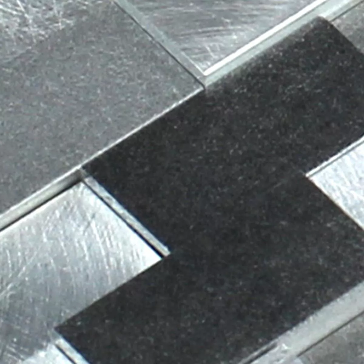 Vzorek Mozaiková Dlaždice Hliník Kov Langley 3D Černá Šedá