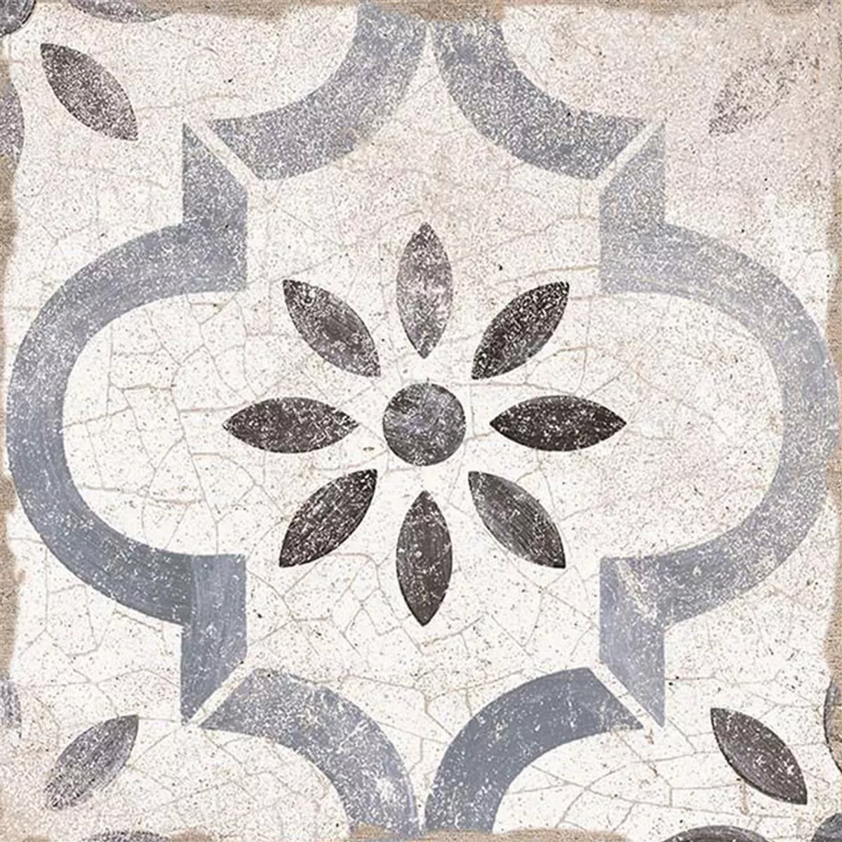 Sample Porcelain Stoneware Tiles Allora Decor Blue 22,5 x 22,5cm