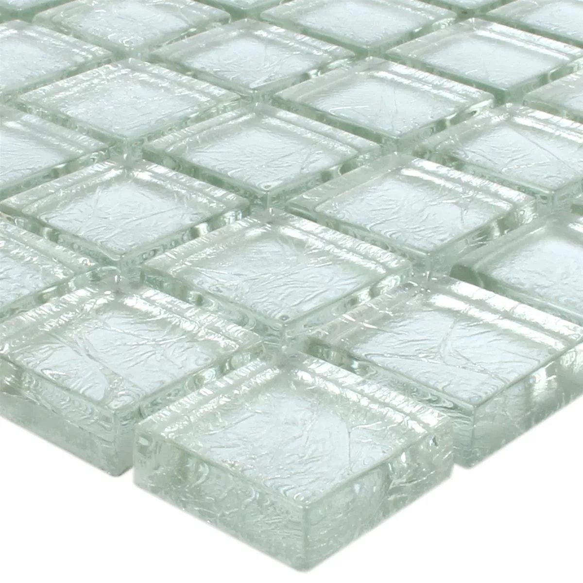 Mosaikfliesen Glas Lucca Silber 23x23x8mm Mosaikfliesen Glas Lucca Silber 23x23x8mm