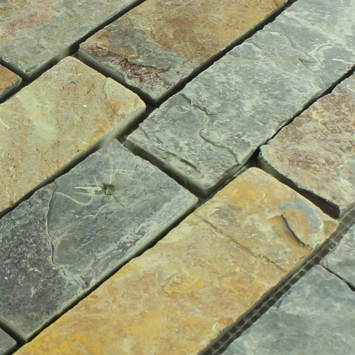 Mosaico Ardesia Rost Marrone Brick