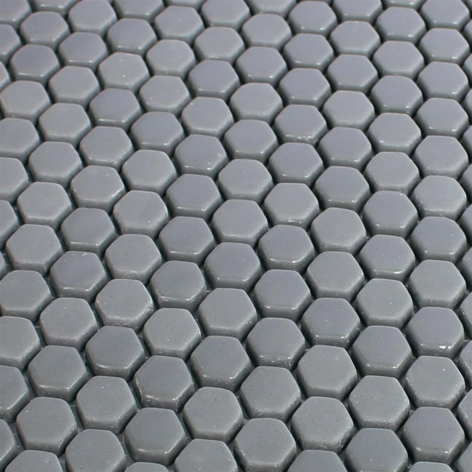 Mozaika Szklana Płytki Brockway Sześciokąt Eco Szary