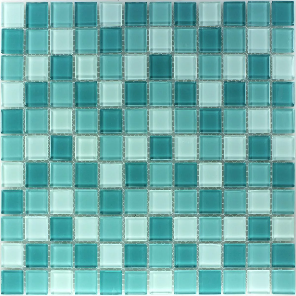 Mozaika Szklana Płytki Zielony Mix 25x25x4mm