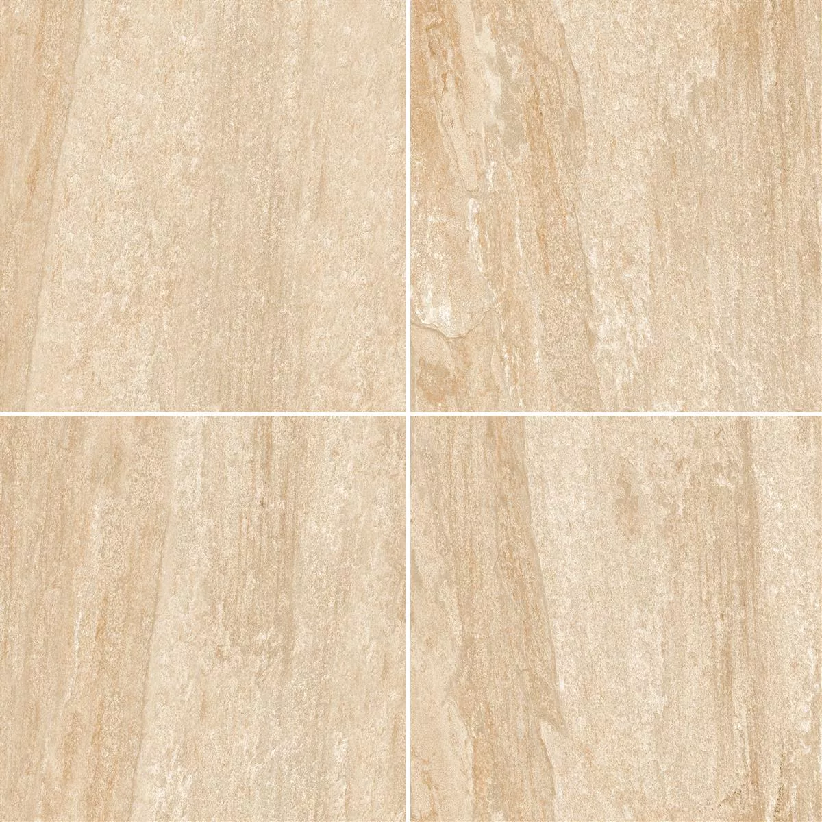 Terrasseheller Porselens Steintøy Rustburg Beige 60x60x2 cm