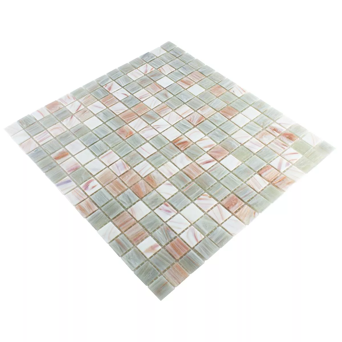 Sample Mosaic Tiles Glass Goldensilk Light Beige