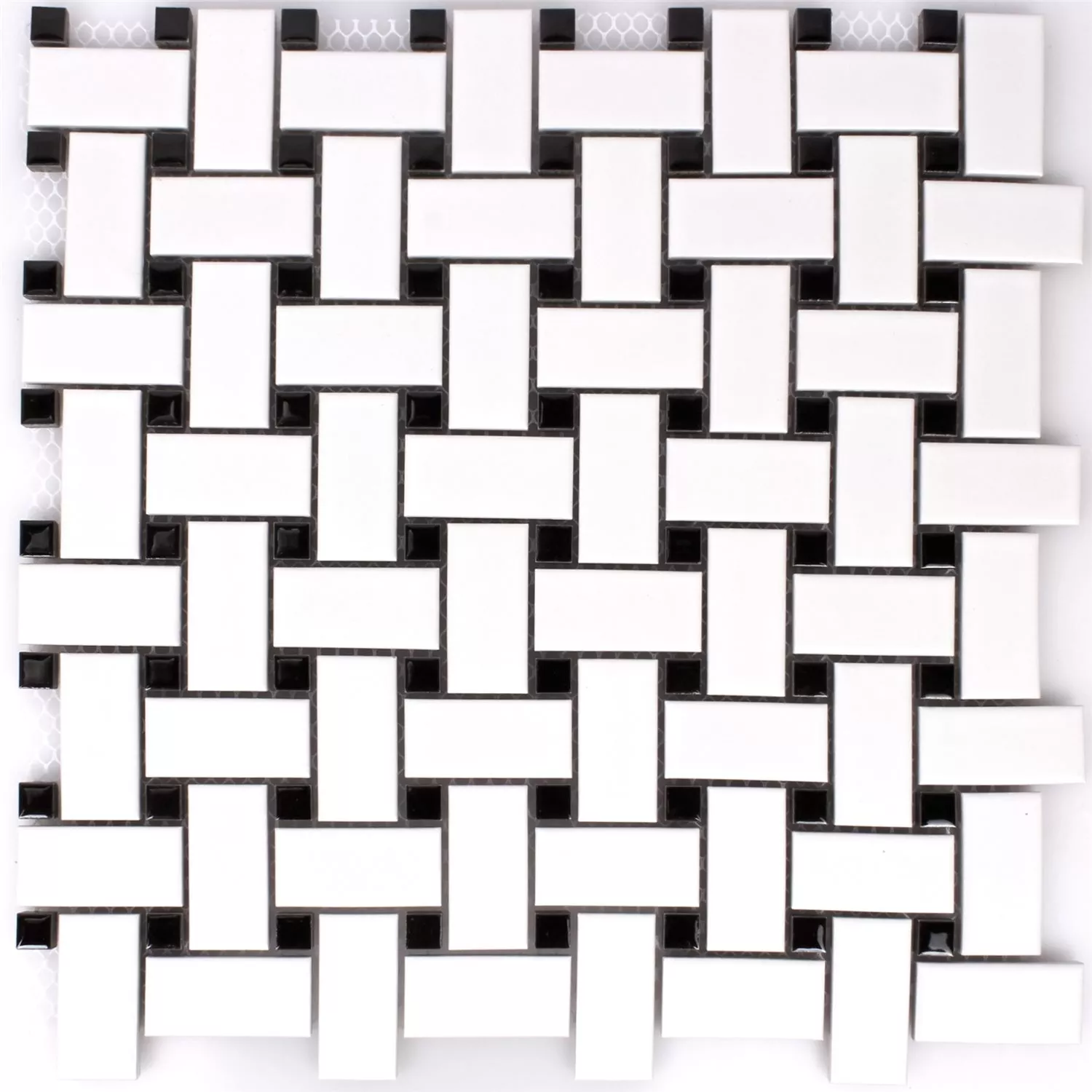 Mozaik Csempe Fazekasság Sevilla Fehér Fekete