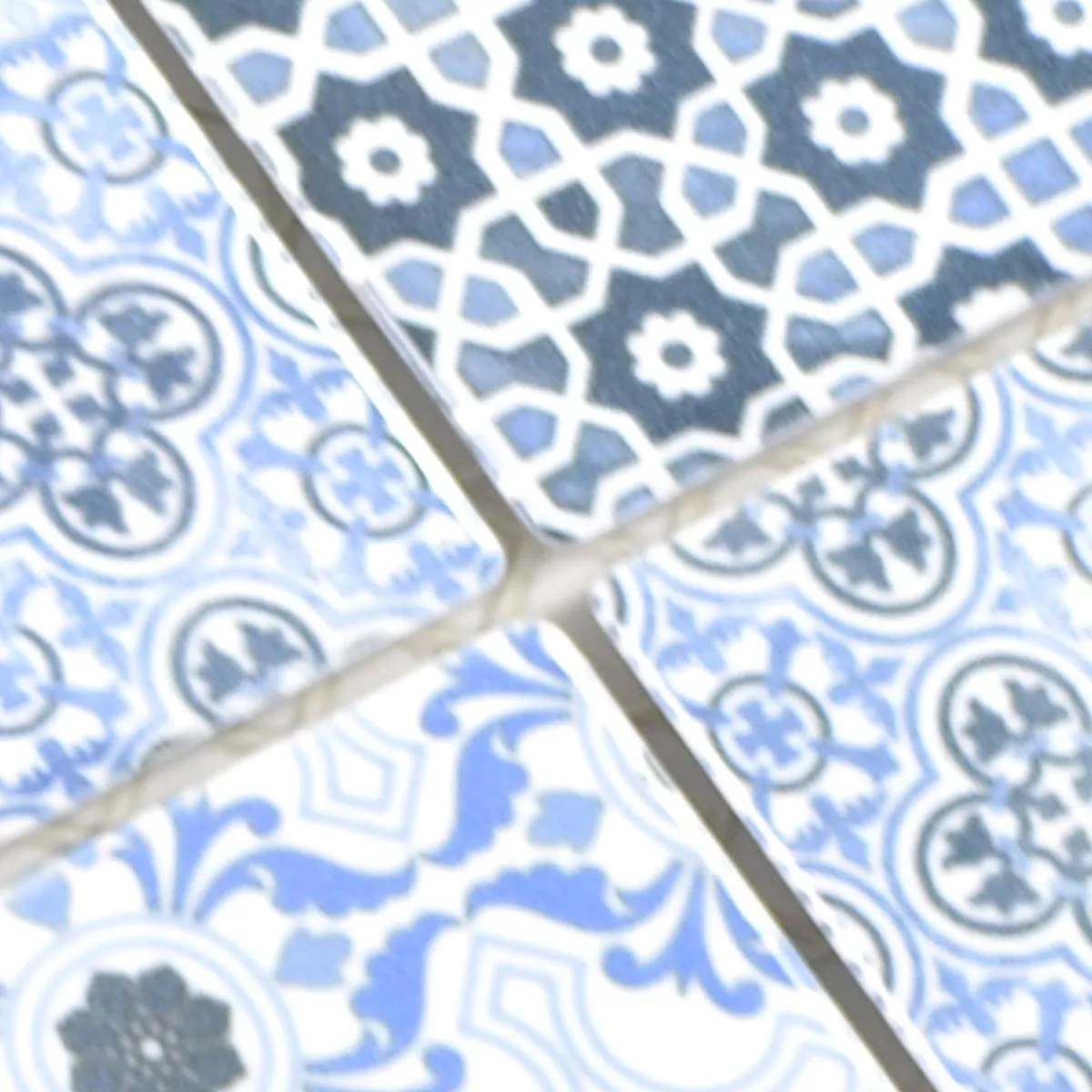 Uzorak Keramika Mozaik Pločice Daymion Retro Izgled Kvadrat Plava