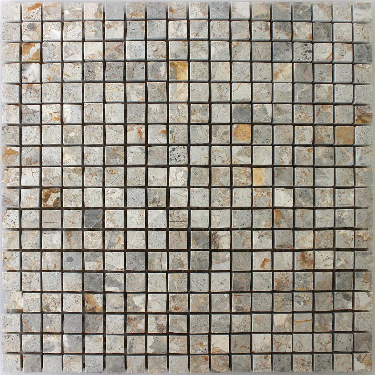 Mønster fra Mosaikkfliser Naturstein Marron Gull Polert
