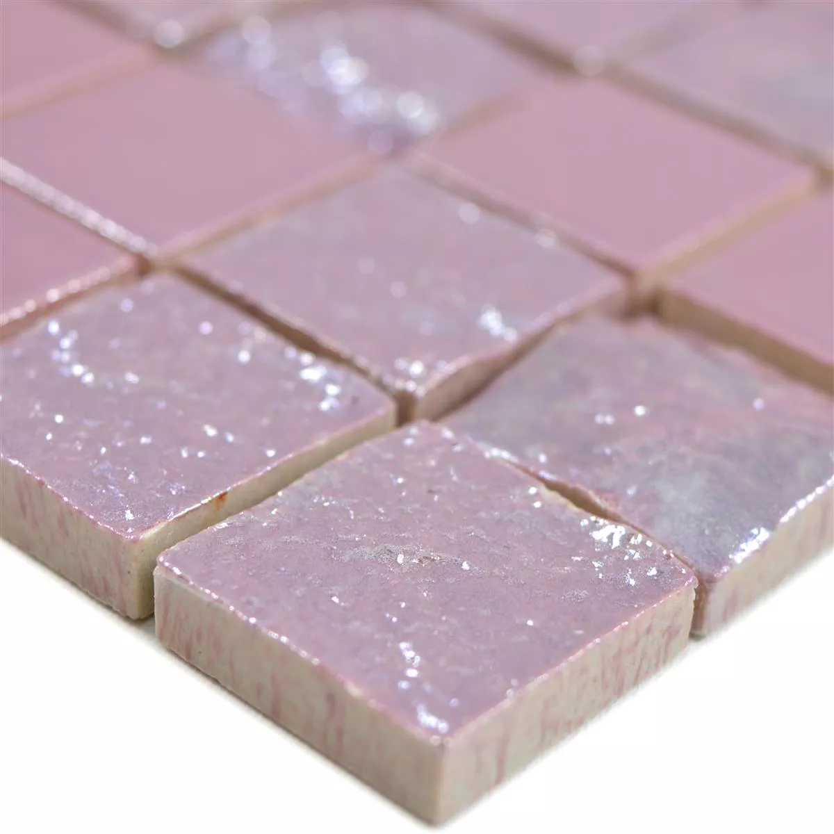 Ceramic Mosaic Tiles Shogun 3D Pink