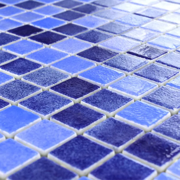 Model din Sticlă Piscina Mozaic  Albastru Mix