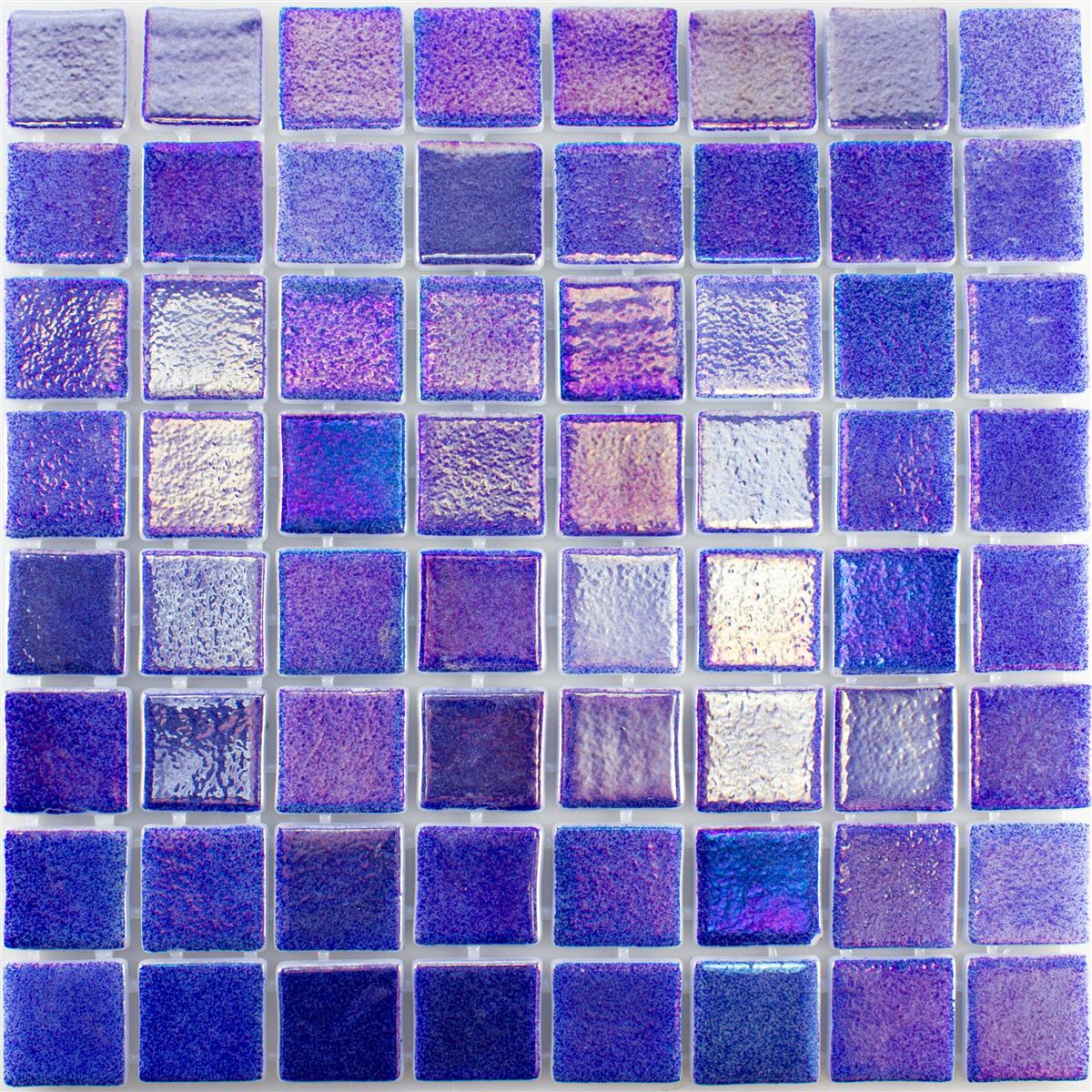 Glass Swimming Pool Mosaic McNeal Dark Blue 38