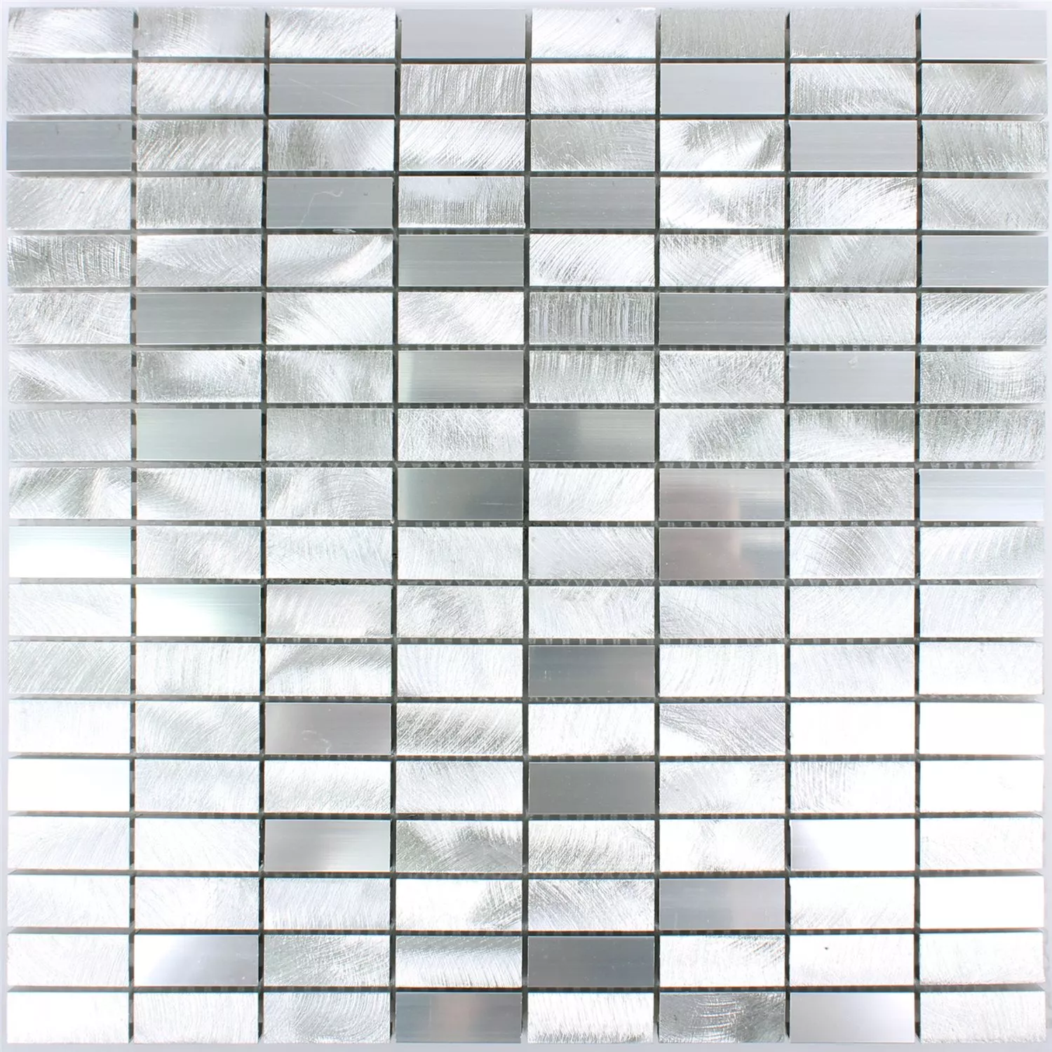 Sample Mosaic Tiles Aluminium Arriba Silver