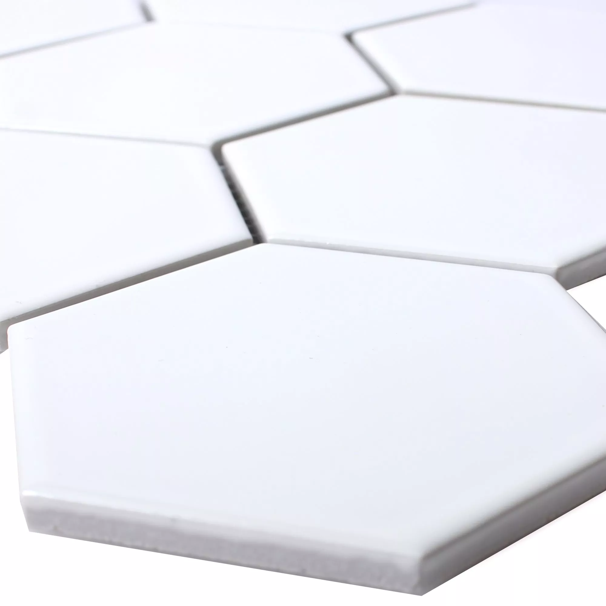 Cerámica Azulejos De Mosaico Hexagonales Salamanca Blanco Mate H95