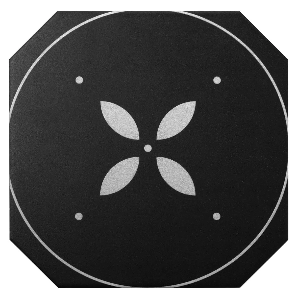 Kuvio Posliinikivitavarat Laatat Genexia Musta Valkoinen Decor 2 Kahdeksankulmio 20x20cm