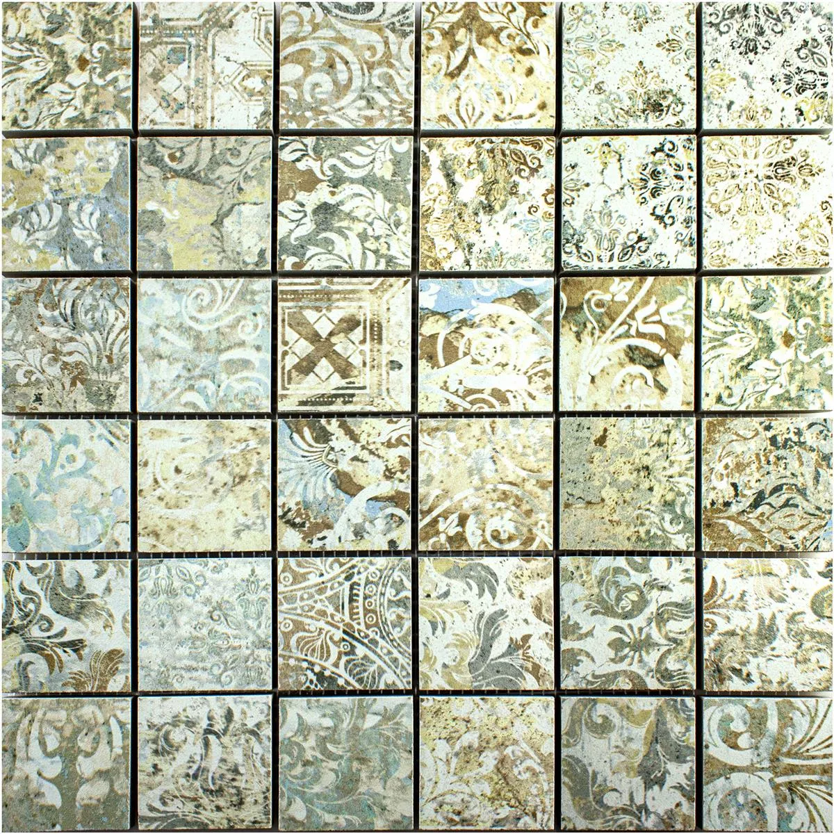 Kerámia Mozaik Csempék Bellona Hatás Élénk Színű 47x47mm