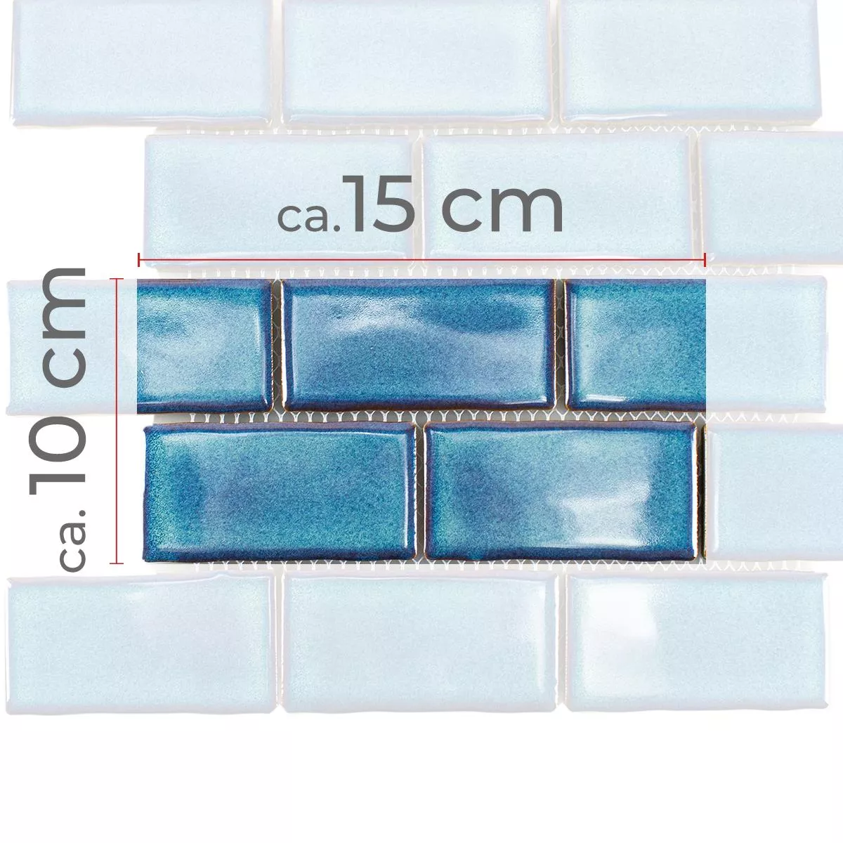 Πρότυπο από Kεραμικά Ψηφιδωτά Πλακάκια Florenz Xειροποίητο Μπλε