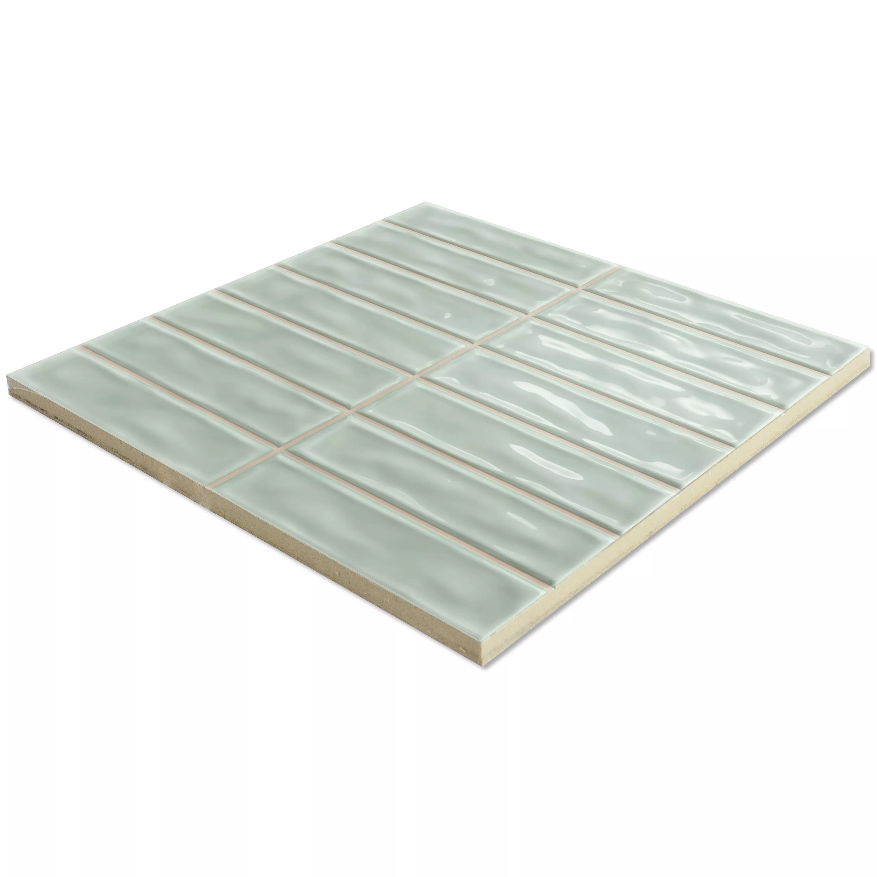 Wall Tiles Verbania Sticks Glossy Waved Cyan 20x20cm