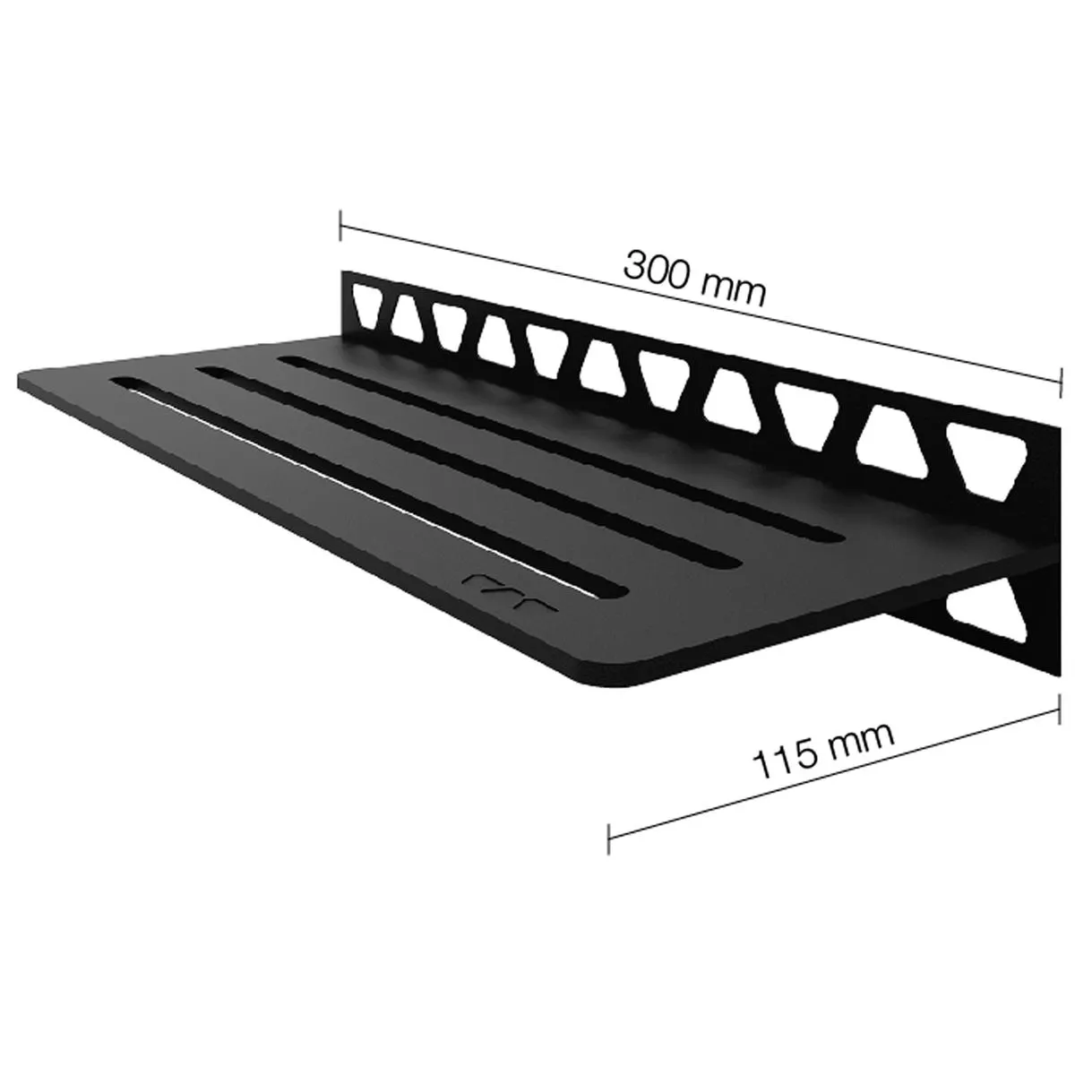 Zuhanypolc fali polc Schlüter téglalap 30x11,5cm Wave Grafit