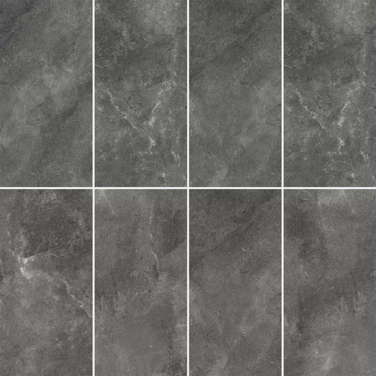 Floor Tiles Bangui Stone Optic Dark Grey 