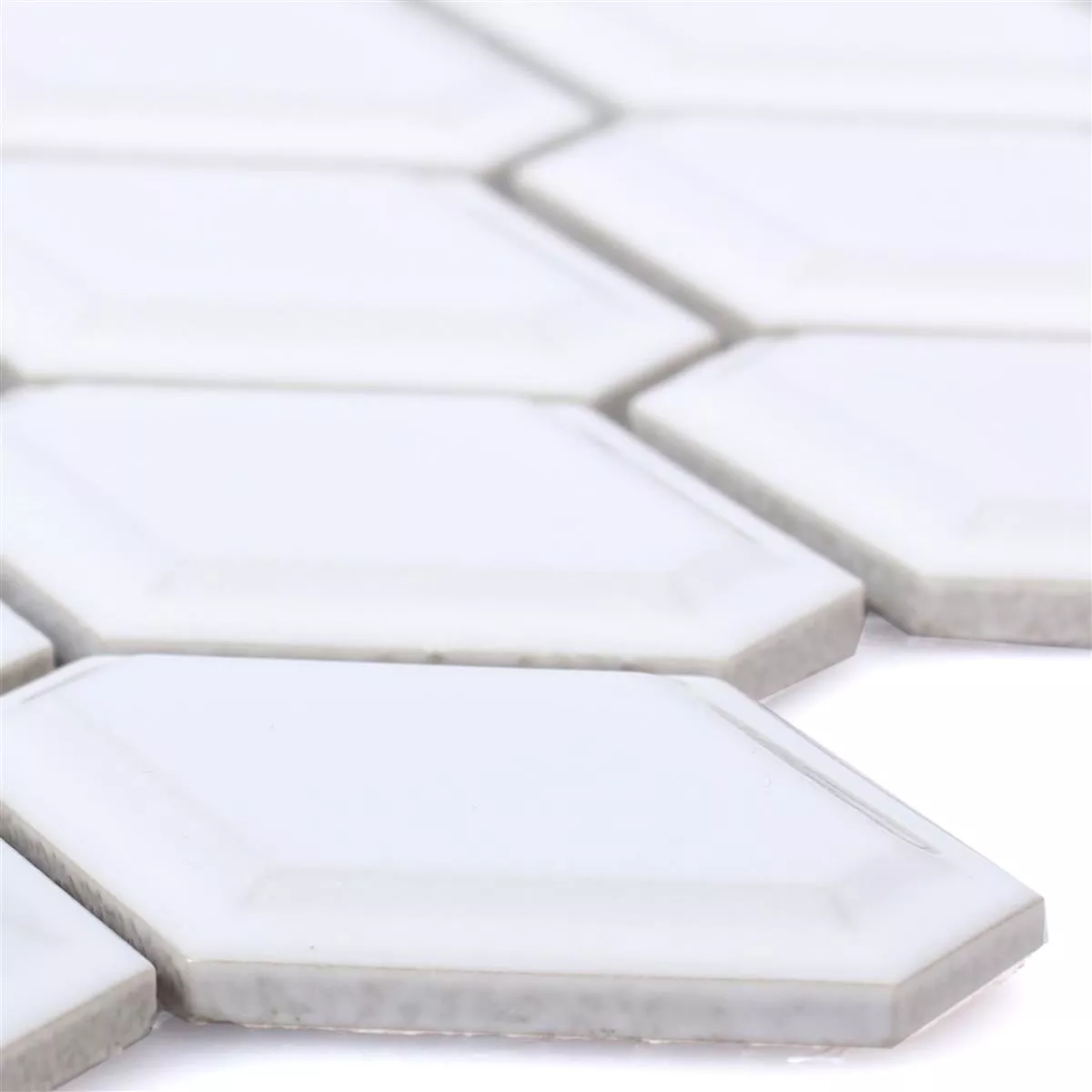 Ceramica Mosaico Leandro Metro Bianco Lucida