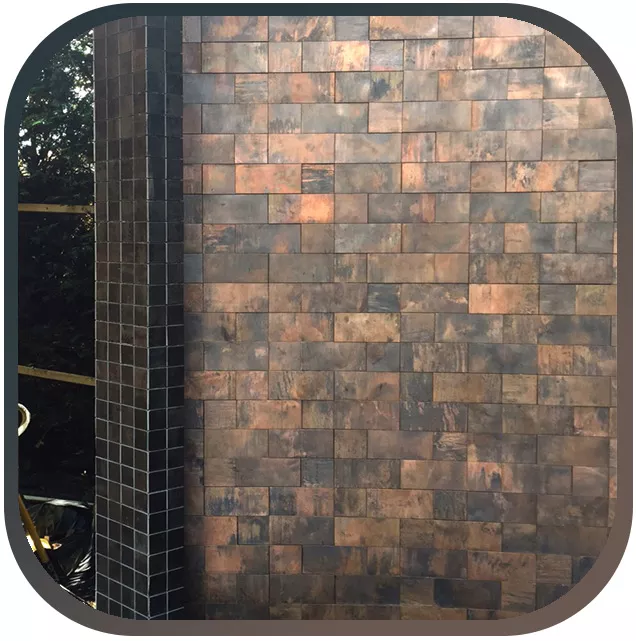 Koppar som mosaikplattor Koppar som mosaikplattor