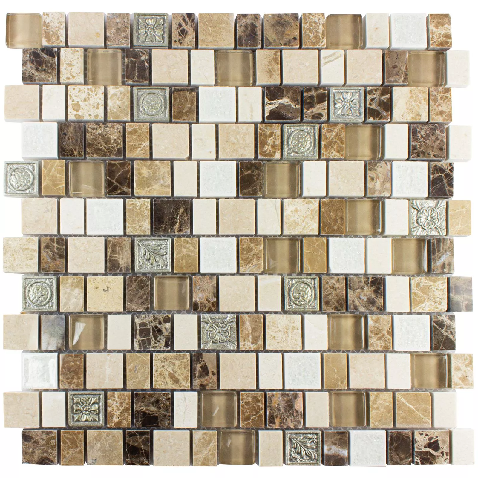 Mosaic Tiles Moranbah Brown Beige Blanc