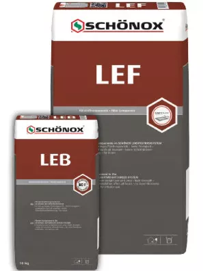 Lightweight screed system Hybrid Schönox LEB 9 Kg - LEF 10 Kg