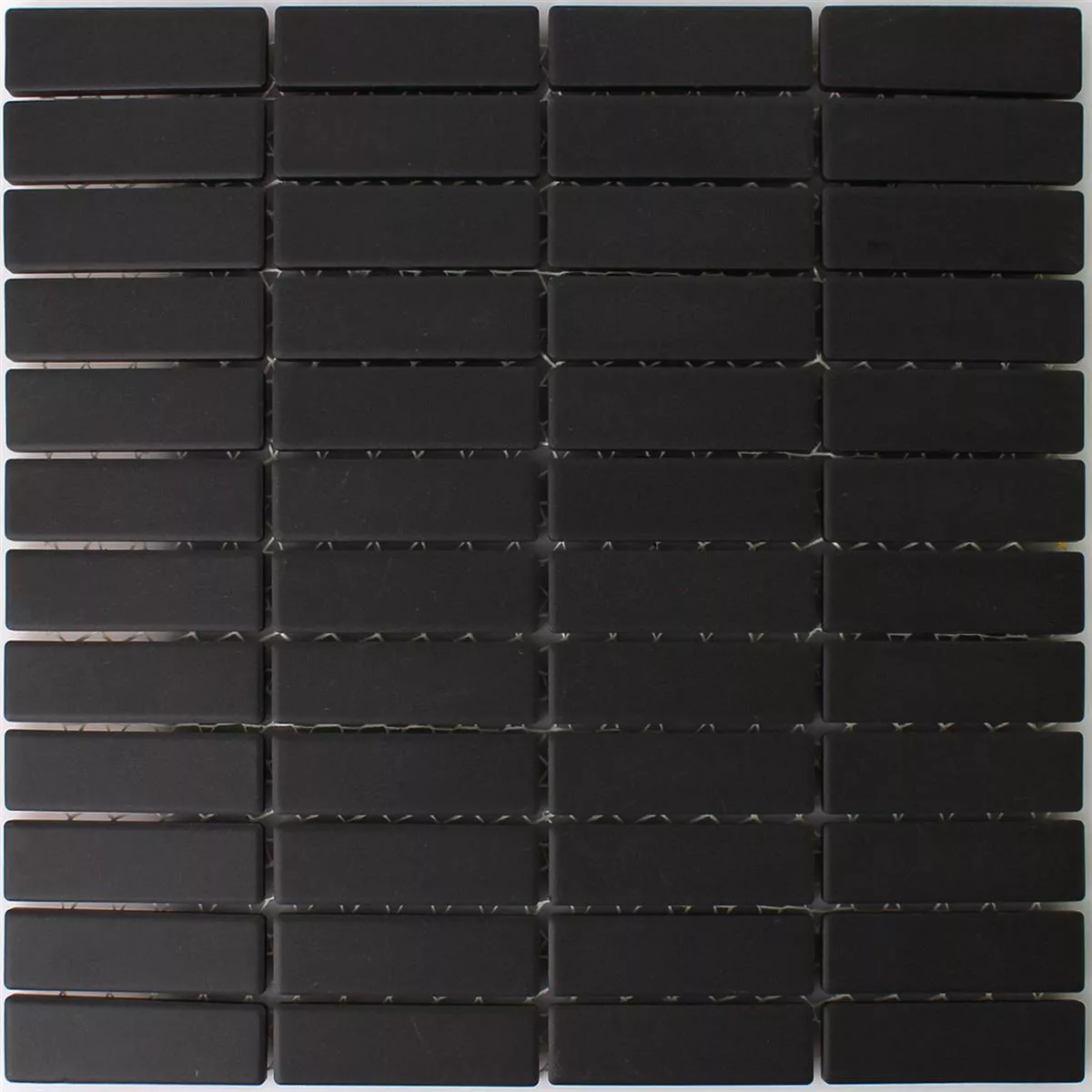Sample Mosaic Tiles Ceramic Black Unglazed