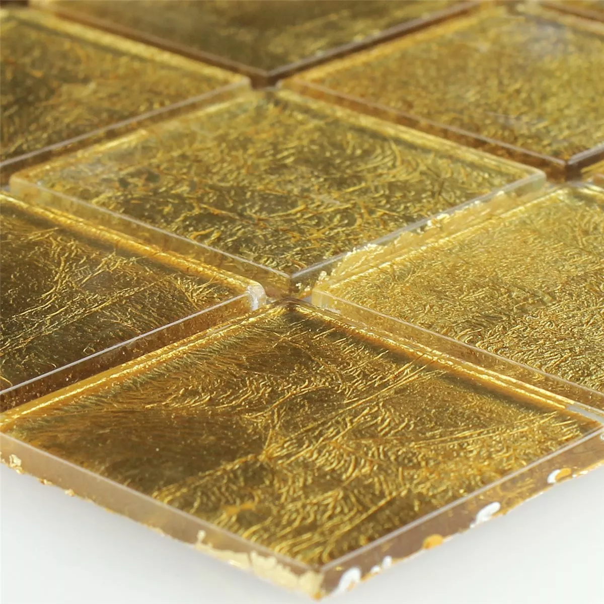 Padrão de Azulejo Mosaico Vidro Efeito Ouro 