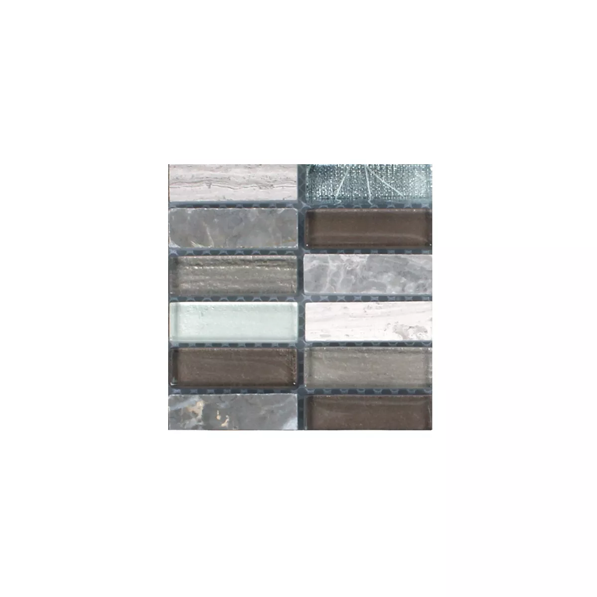 Sample Mosaic Tiles Magia Glass Natural Stone Mix Grey