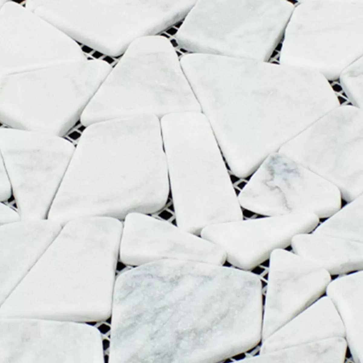 Marbre cassé Mosaïque Carrelage Mareblu Carrara Blanc