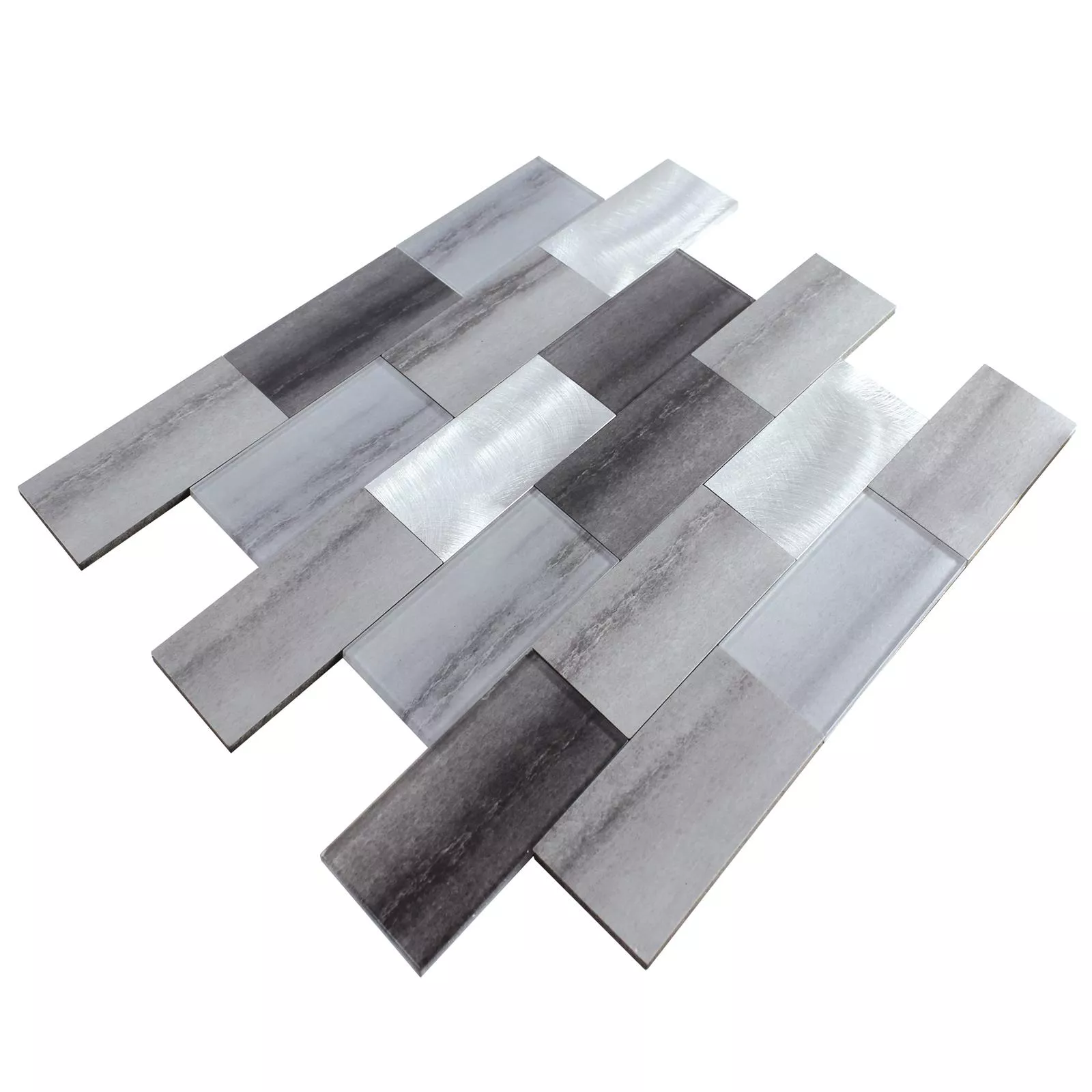 Padrão de Vidro Mosaico de Metal Xiamen Autoadesivo