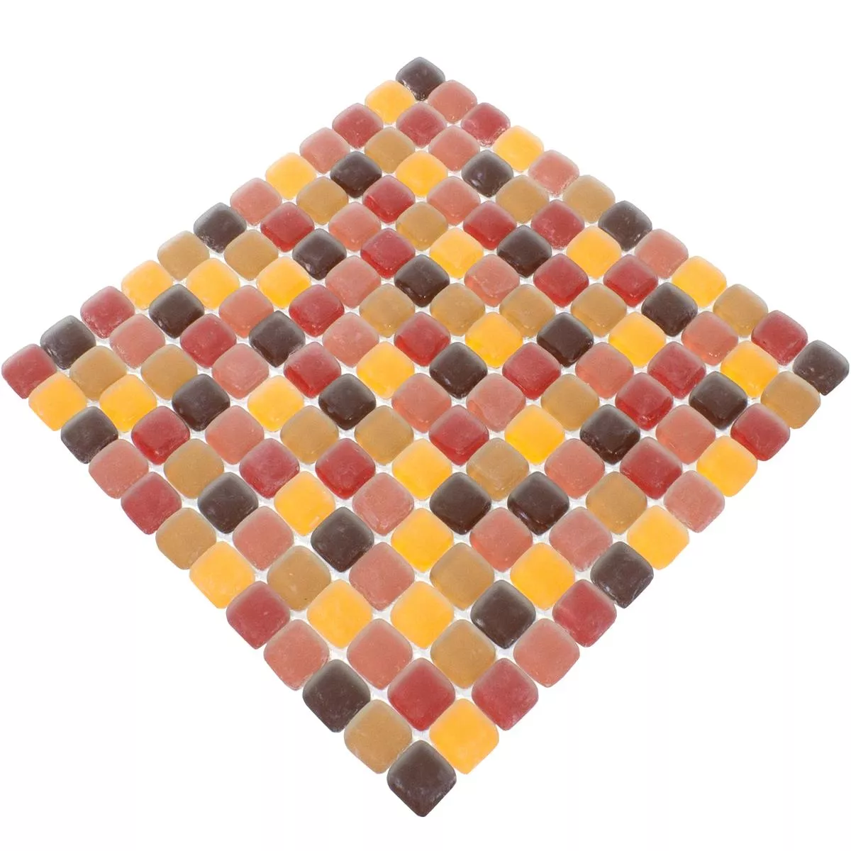 Padrão de Mosaico De Vidro Azulejos Ponterio Frosted Vermelho Mix